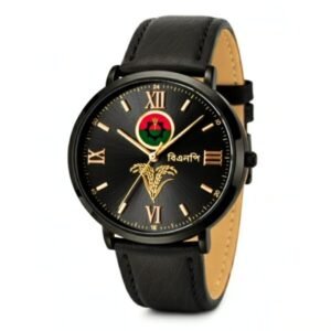 BNP leather belt watch Black